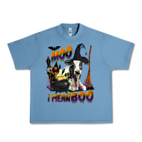 Pebble Blue Moo I Mean Boo Holstein Cow Urban Heavy Tee - LillyAllenDesigns