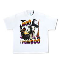 White Moo I Mean Boo Holstein Cow Urban Heavy Tee - LillyAllenDesigns