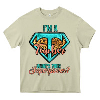 Mossy i'm a teacher what's your superpower leopard Heavy Core Tee - Jasminsmagicworld