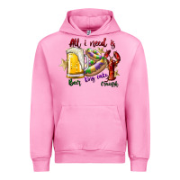 Fuchsia Pink all i need is beer king cake crawfish Urban Hoodie - SublimationCraftShop