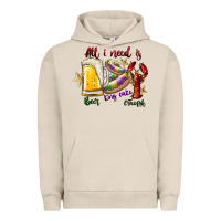 Pigment French Oak all i need is beer king cake crawfish Urban Hoodie - SublimationCraftShop