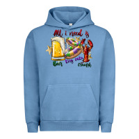 Pigment Pebble Blue all i need is beer king cake crawfish Urban Hoodie - SublimationCraftShop