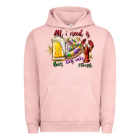 Pigment Salmon all i need is beer king cake crawfish Urban Hoodie - SublimationCraftShop