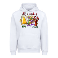 White all i need is beer king cake crawfish Urban Hoodie - SublimationCraftShop