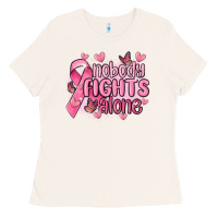 Bone nobody fights alone cancer Ladies Tee - MaliasSmallBusiness