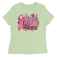 Matcha nobody fights alone cancer Ladies Tee - MaliasSmallBusiness