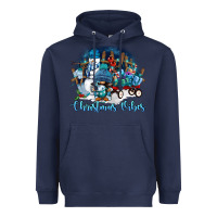 Navy christmas vibes Heavyweight Hoodie - FaDigitalArtStudio