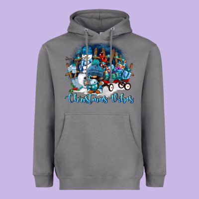 Christmas Vibes Heavyweight Hoodie Designed By Fadigitalartstudio