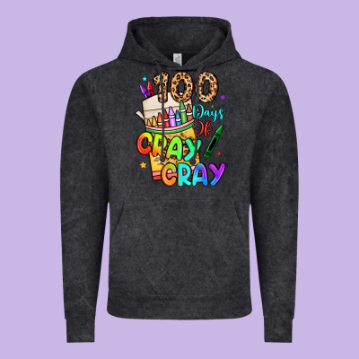 100 Days Of Cray Cray Vintage Hoodie Designed By Lillyallendesigns