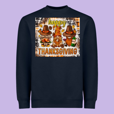 Happy Thanksgiving Gnomes Heavyweight Sweatshirt Designed By Nancycooperartshop