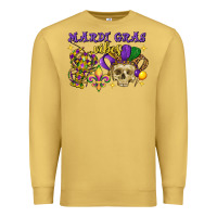 Antique Gold mardi gras vibes skull Premium Sweatshirt - FaDigitalArtStudio