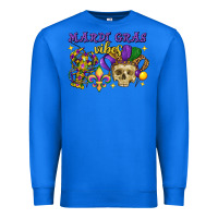 True Royal mardi gras vibes skull Premium Sweatshirt - FaDigitalArtStudio