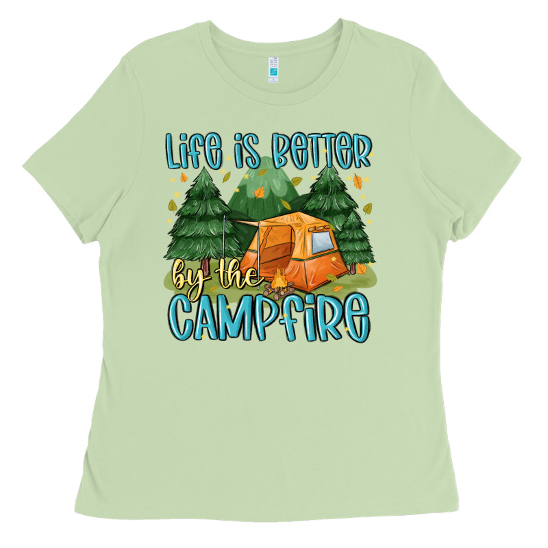 Life Is Better By The Camp Fire Ladies Tee by MaliasSmallBusiness | Teevron