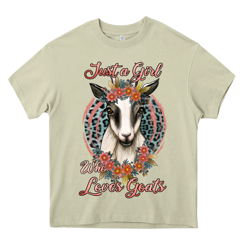 Just A Girl Who Loves Goats Heavy Core Tee by Jasminsmagicworld | Teevron