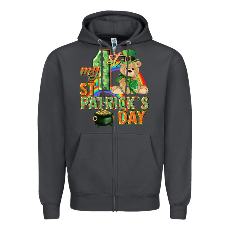 My First St. Patrick's Day Zipper Hoodie by CowGirlArtShop | Teevron