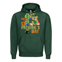 Sports Green My first St. Patrick's Day Zipper Hoodie - CowGirlArtShop