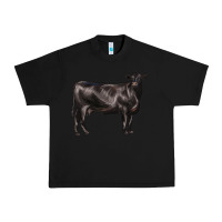 Black black angus cow Urban Heavy Tee - LillyAllenDesigns