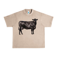 French Oak black angus cow Urban Heavy Tee - LillyAllenDesigns
