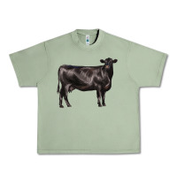 Oil Green black angus cow Urban Heavy Tee - LillyAllenDesigns