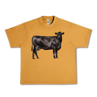 Peanut Butter black angus cow Urban Heavy Tee - LillyAllenDesigns
