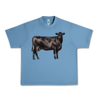 Pebble Blue black angus cow Urban Heavy Tee - LillyAllenDesigns