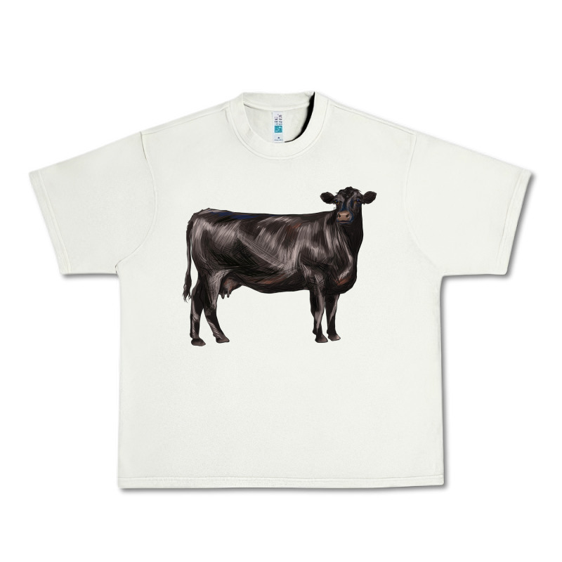 Black Angus Cow Urban Heavy Tee by LillyAllenDesigns | Teevron