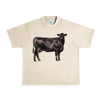 Sandshell black angus cow Urban Heavy Tee - LillyAllenDesigns