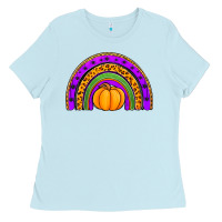 Baby Blue halloween rainbow Ladies Tee - Jasminsmagicworld