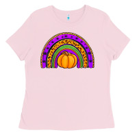 Bubblegum Pink halloween rainbow Ladies Tee - Jasminsmagicworld