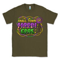 Army Green small town mardi gras Classic Tee - LillyAllenDesigns
