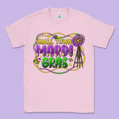 Small Town Mardi Gras Classic Tee Designed By Lillyallendesigns