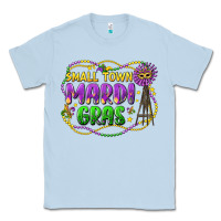 Dusty Blue small town mardi gras Classic Tee - LillyAllenDesigns