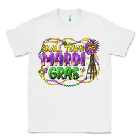 White small town mardi gras Classic Tee - LillyAllenDesigns
