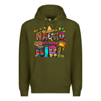 Army Green Nacho average girl Premium Hoodie - FaDigitalArtStudio