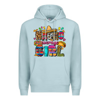 Blue Mist Nacho average girl Premium Hoodie - FaDigitalArtStudio