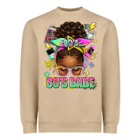 Mushroom 80's babe afro messy bun Heavyweight Sweatshirt - texasbilliewilder
