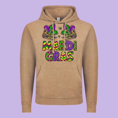 Mardi Gras Vintage Hoodie Designed By Lillyallendesigns