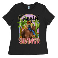 Black cowgirl summer Ladies Tee - MaliasSmallBusiness