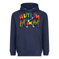 Navy Autism mom Heavyweight Hoodie - FaDigitalArtStudio