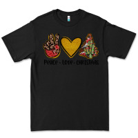 Black peace love christmas Premium Tee - JahusDesignShop