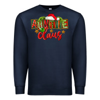 Navy christmas auntie claus Premium Sweatshirt - FaDigitalArtStudio