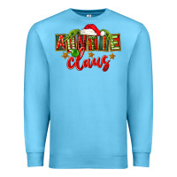Ocean Blue christmas auntie claus Premium Sweatshirt - FaDigitalArtStudio