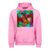 Fuchsia Pink Halloween Quarter Horse Urban Hoodie - LillyAllenDesigns