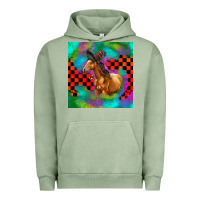 Pigment Oil Green Halloween Quarter Horse Urban Hoodie - LillyAllenDesigns