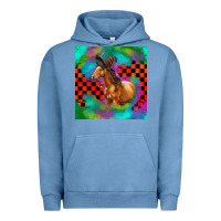 Pigment Pebble Blue Halloween Quarter Horse Urban Hoodie - LillyAllenDesigns