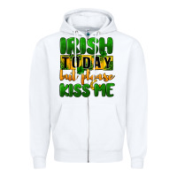 White Irish today but please kiss me Zipper Hoodie - CowGirlArtShop