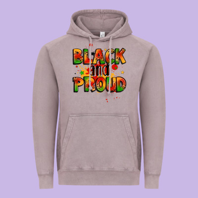 Black And Proud Vintage Hoodie Designed By Lillyallendesigns