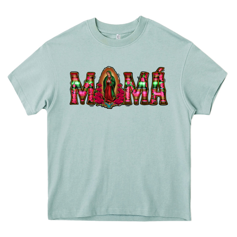 Mama Floral Aztec Leopard Heavy Core Tee by Jasminsmagicworld | Teevron