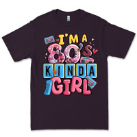 Plum i'm a 80's kinda girl Premium Tee - MaliasSmallBusiness