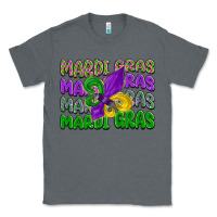 Charcoal Heather mardi gras with fleur de lis Classic Tee - LillyAllenDesigns
